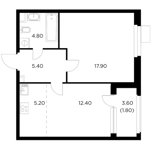 1-комн квартира Мытищи г.,  к. 39