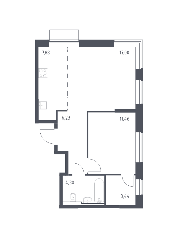 Продажа 1-комн квартиры в новостройке Москва г., Донецкая ул.,  к. 1