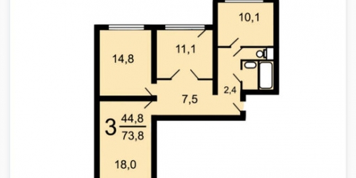 3-комн квартира ул Воронцовские Пруды,  д. 5
