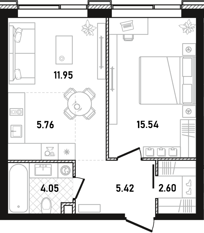 Продажа 1-комн квартиры в новостройке Москва г., Пресненский Вал ул.,  к. 4.2