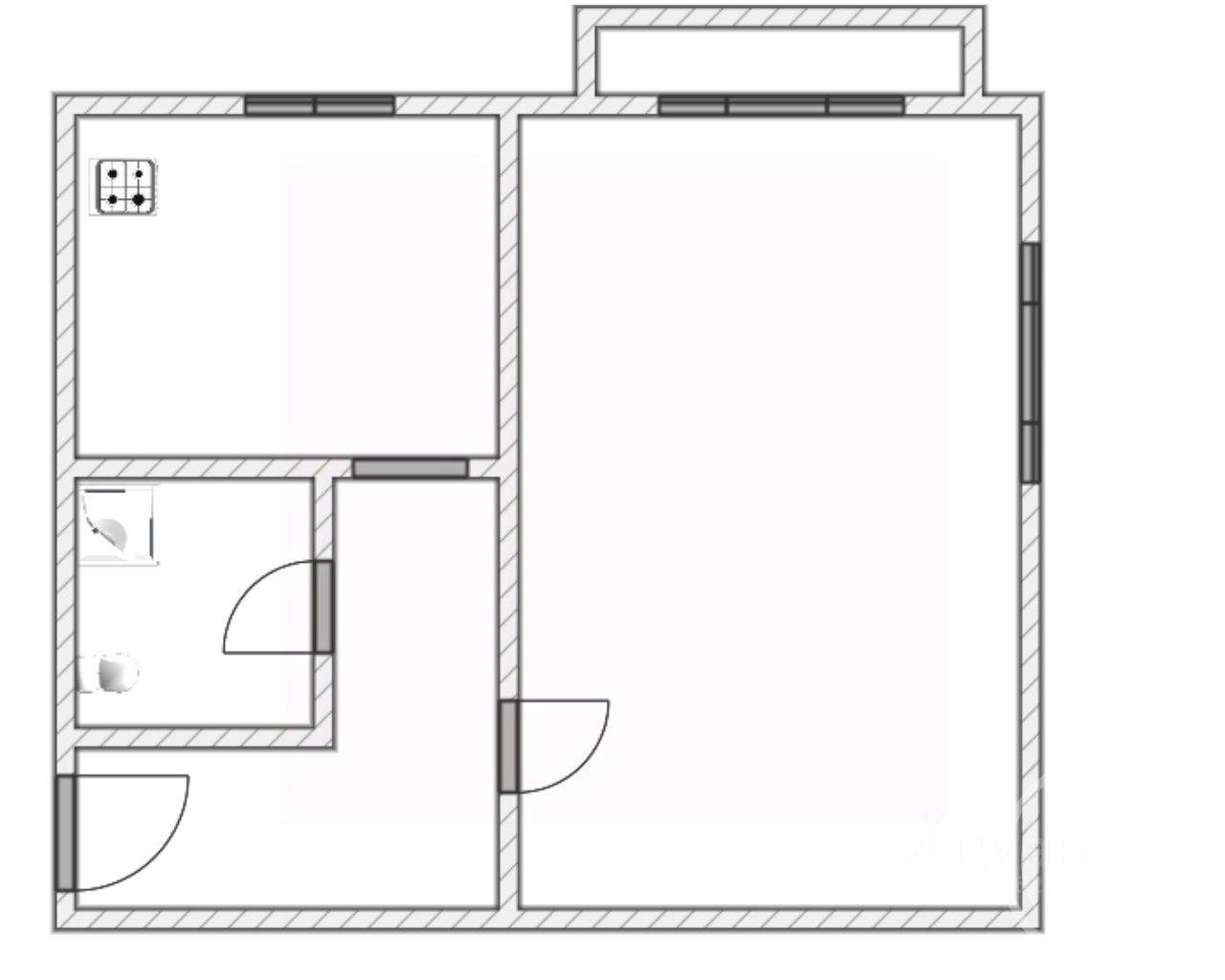Продажа 1-комн квартиры на вторичном рынке пос. Кирпичное, улица Юбилейная, 8