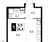 Продать Квартиры в новостройке Химки г., Олимпийская ул.   1.4