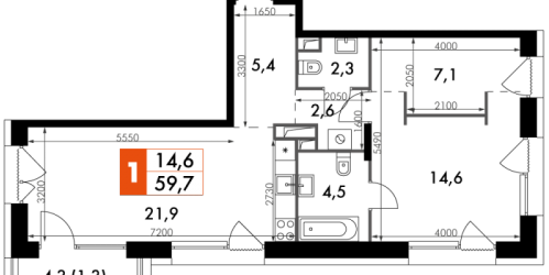 1-комн квартира Москва г., Снежная ул.,  к. 1