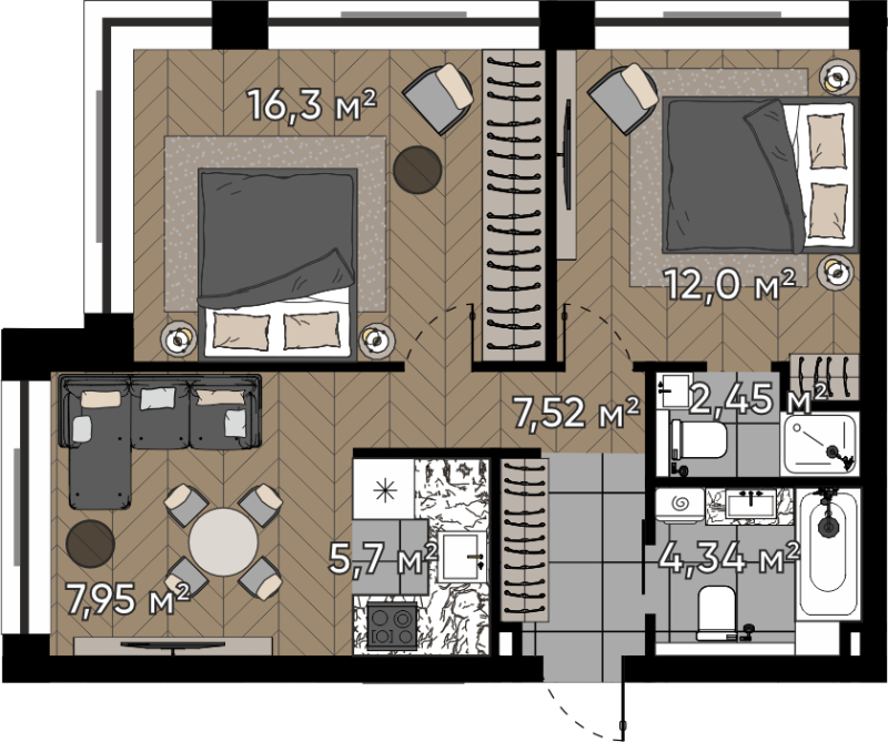 Продажа 2-комн квартиры в новостройке Москва г., Берзарина ул.,  к. 1