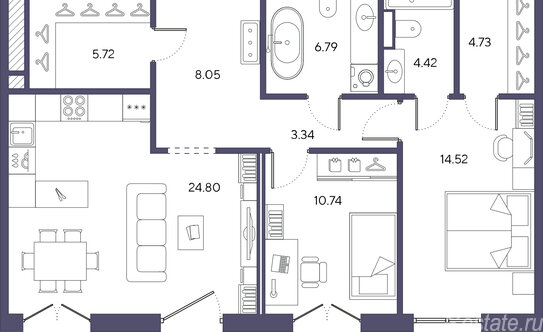 Продажа 2-комн квартиры на вторичном рынке 19-я линия,  д. 16,  к. 2