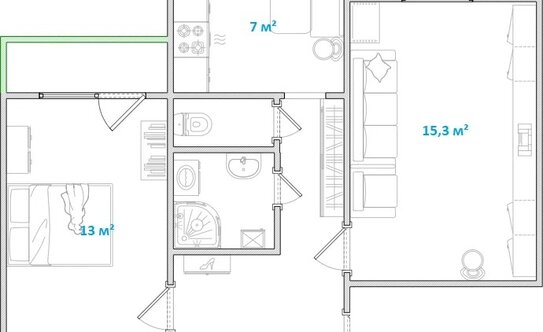 Продажа 2-комн квартиры на вторичном рынке Подольск, Народный проезд,  д. 6