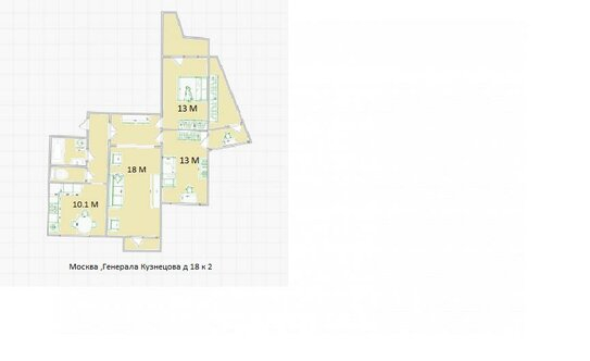 Продажа 3-комн квартиры на вторичном рынке ул Генерала Кузнецова,  д. 18,  к. 2
