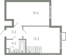 Продажа 1-комн квартиры на вторичном рынке Молоково с, Ново-Молоковский б-р,  д. 1
