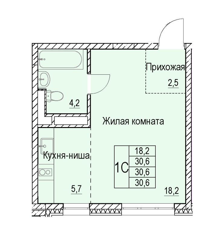 Продажа студии Мытищи г., Академика Каргина ул.,  к. 5