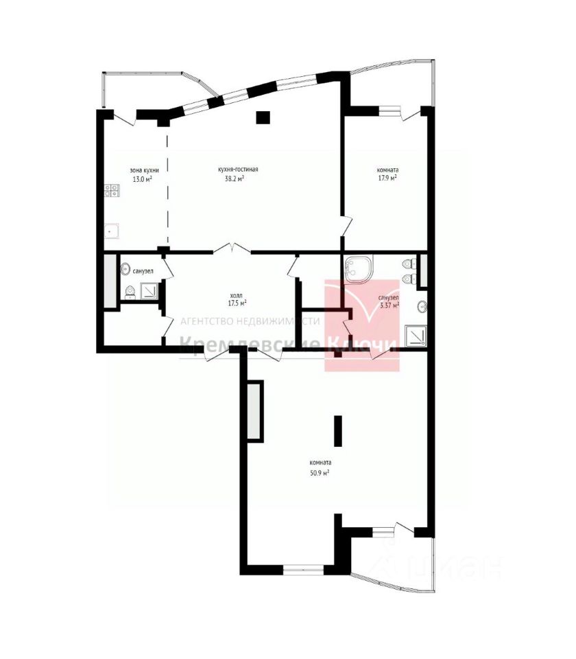 Продажа 3-комн квартиры на вторичном рынке Средняя Первомайская улица, 34