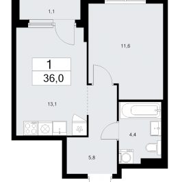 Продажа 1-комн квартиры в новостройке Десна д., Центральная ул., к. 7.1 Продажа 1-комн квартиры в новостройке Десна д., Центральная ул., к. 7.1
