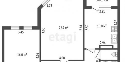 2-комн квартира Лабораторный пр-кт,  д. 18,  к. 1