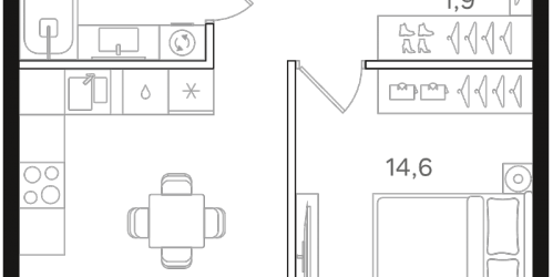 1-комн квартира Москва г., Ленинградское ш.,  к. 8.1