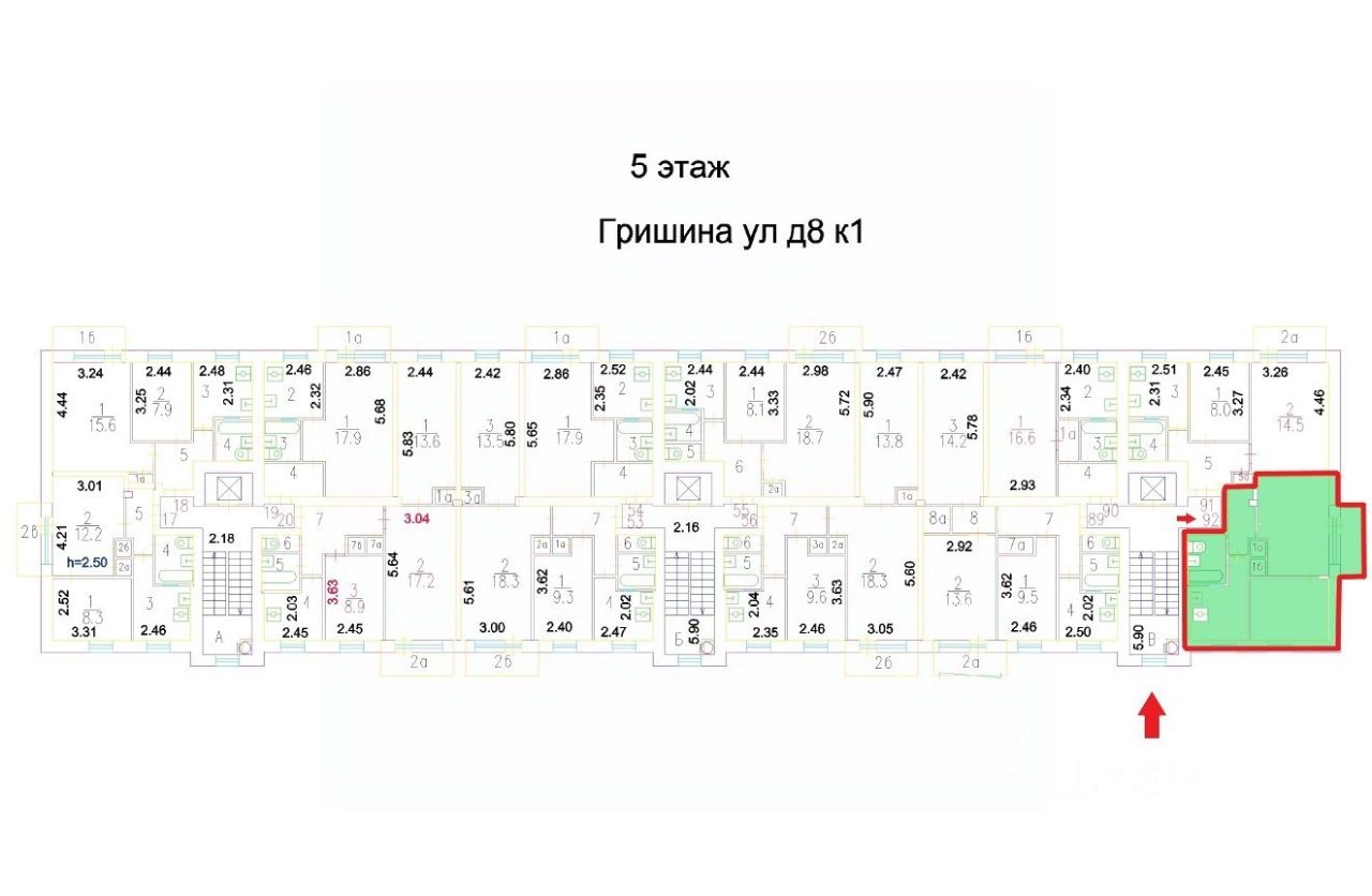 Продажа 2-комн квартиры на вторичном рынке улица Гришина,  д. 8К1