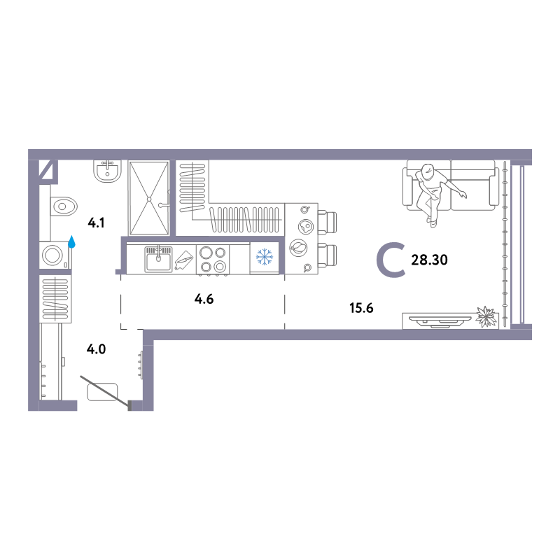 Продажа студии Москва г., Озерная ул.,  к. Байкал