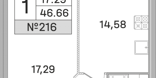 1-комн квартира Королёв г., Калинина ул.,  к. 1