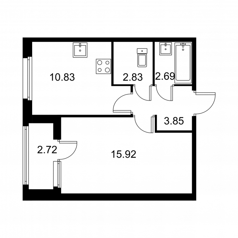 Продажа 1-комн квартиры в новостройке Колпино г., Загородная ул.,  к. C