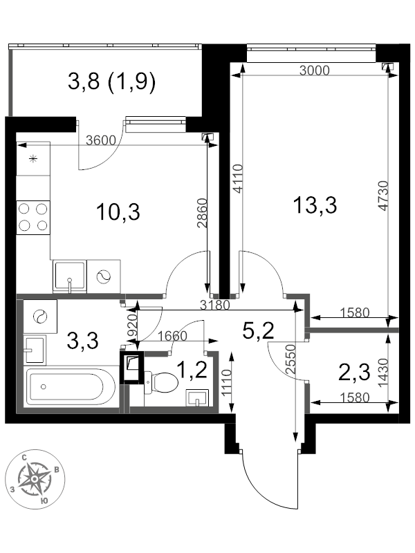 Продажа 1-комн квартиры в новостройке Химки г., Олимпийская ул.,  к. 1.2