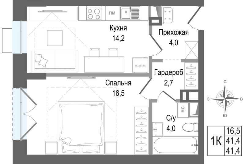 Продажа 1-комн квартиры в новостройке Королёв г.,  к. 3