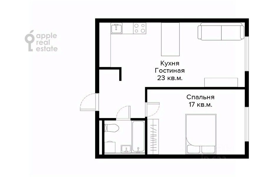 Продажа 2-комн квартиры на вторичном рынке улица Пресненский Вал, 21