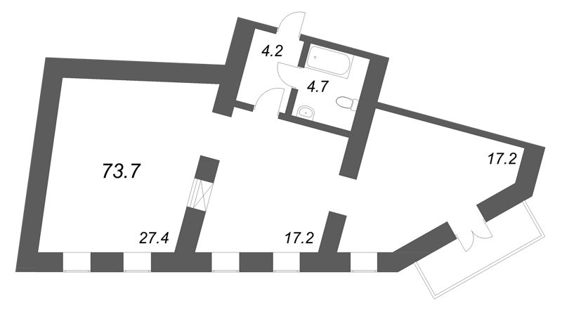 Продажа 2-комн квартиры в новостройке Санкт-Петербург г., Большая Подьяческая ул.,  к. 1.1-4