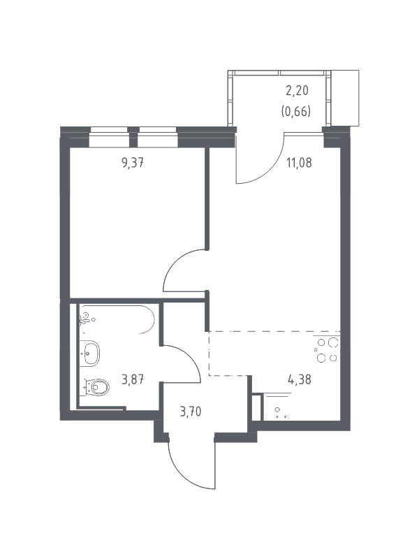 Продажа 1-комн квартиры в новостройке Москва г., Ленинградское ш.,  к. 6