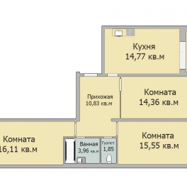 Продажа 3-комн квартиры на вторичном рынке Студенческая ул. ,  д. 14,  к. 1
