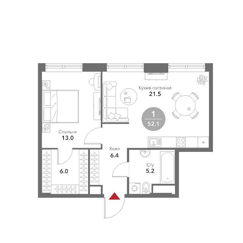 Продажа 1-комн квартиры в новостройке Москва г., Летниковская ул.,  к. 2