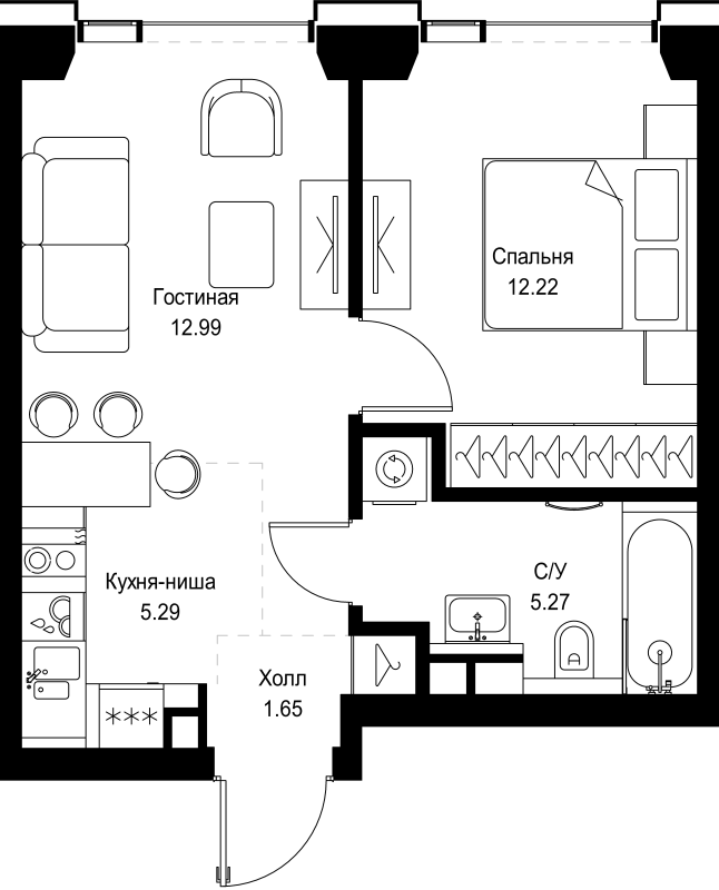 Продажа 1-комн квартиры в новостройке Москва г., Верейская ул.,  к. SET.2.Б