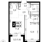 Продать Квартиры в новостройке Московский пос., Красулинская ул.   6