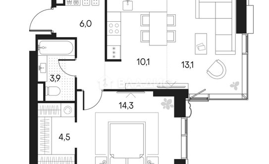 Продажа 1-комн квартиры на вторичном рынке Гурьевский проезд,  д. 19 к1