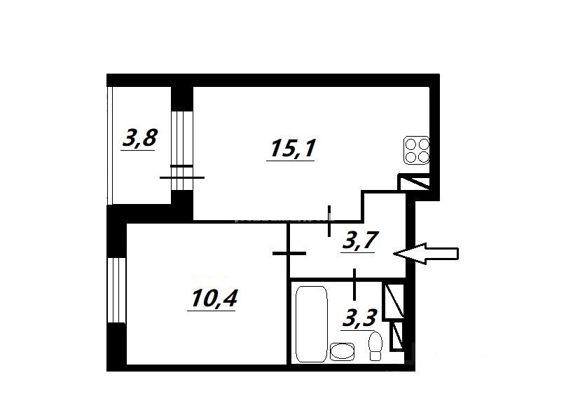 Продажа 1-комн квартиры на вторичном рынке дорога Торфяная, 17к6