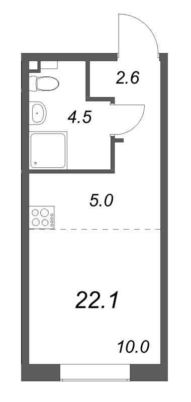 Продажа студии Шушары п., Пулковское ш.,  к. 3
