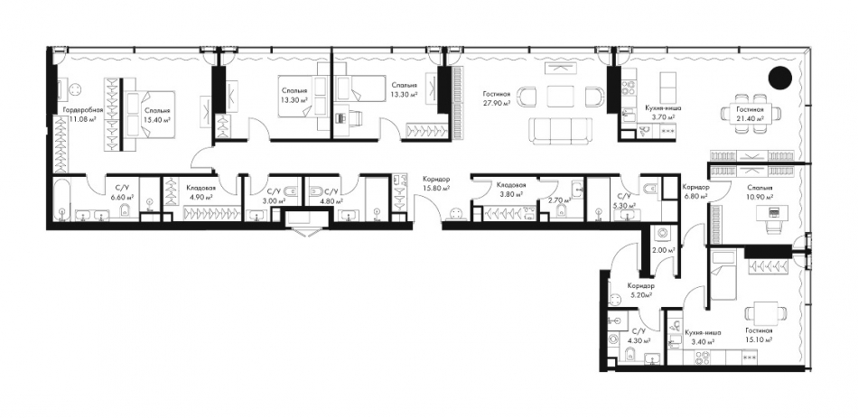 Продажа 5-комн квартиры в новостройке пр-кт Ленинградский, вл. 8