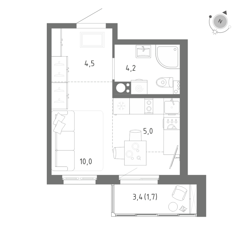 Продажа студии Шушары п., Школьная ул.,  к. 1