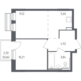 Продажа 1-комн квартиры в новостройке Лайково с., Лесная ул.,  к. 55