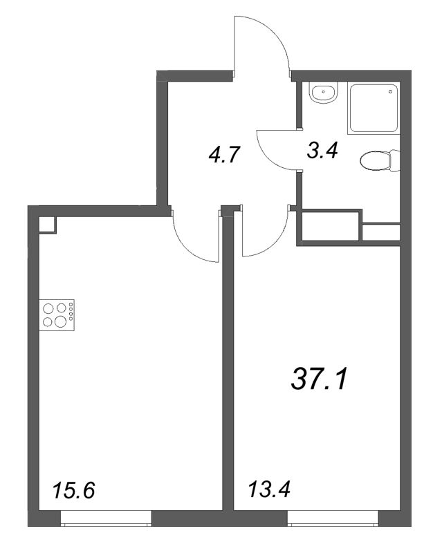 Продажа 1-комн квартиры в новостройке Санкт-Петербург г., Октябрьская наб.,  к. 8