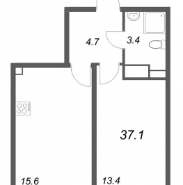 Продажа 1-комн квартиры в новостройке Санкт-Петербург г., Октябрьская наб.,  к. 8