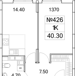 Продажа 1-комн квартиры в новостройке Люберцы г., Проектируемый проезд № 4037,  к. 21