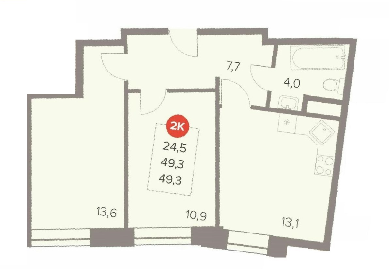 Продажа 2-комн квартиры в новостройке Люберцы г., Октябрьский пр-кт,  к. 1