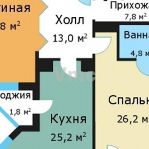 2-комн квартира ул Архитектора Власова,  д. 6