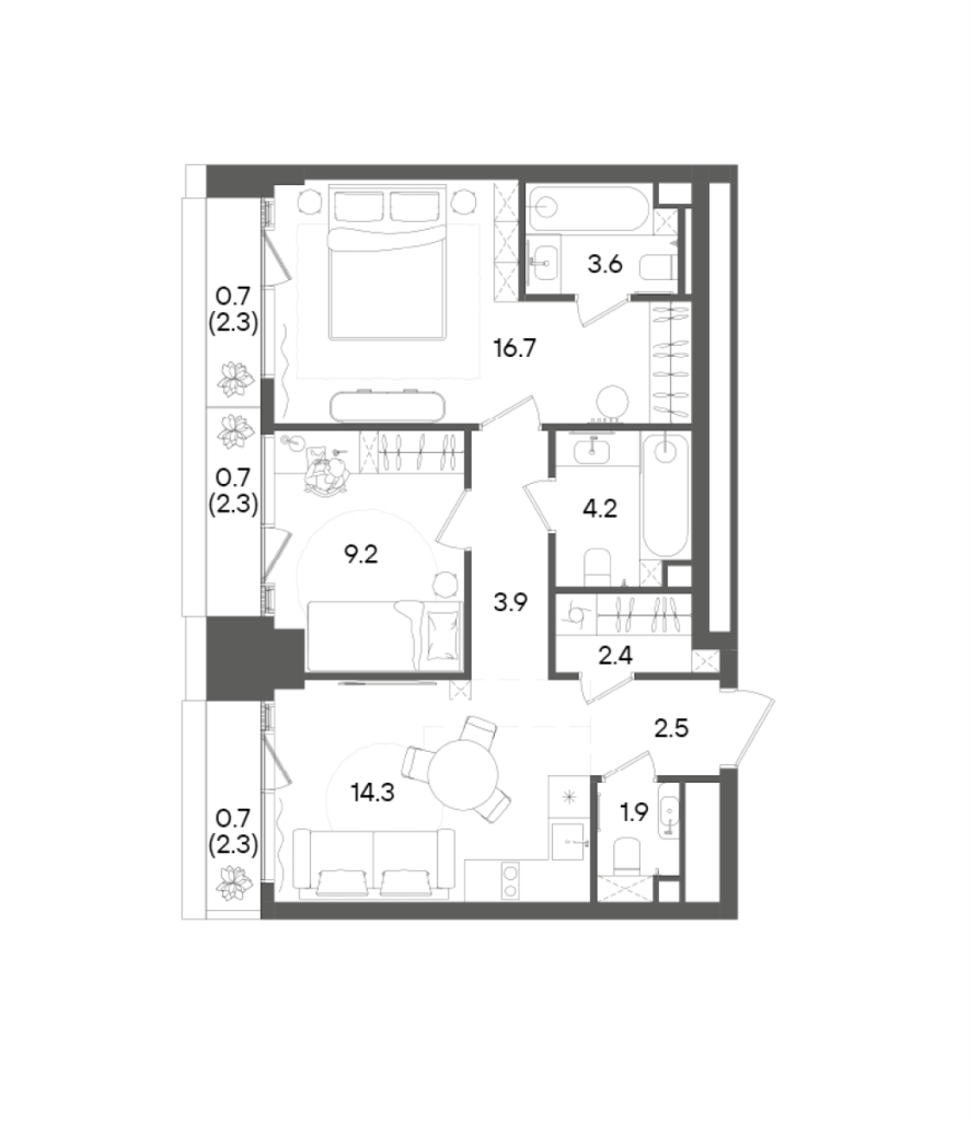 Продажа 2-комн квартиры в новостройке Москва г., Академика Семенихина ул.,  к. А