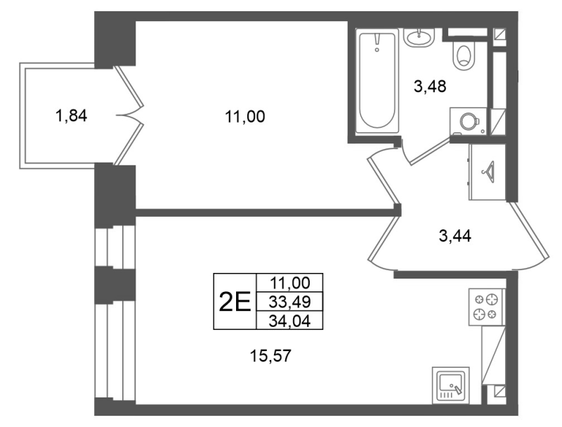 Продажа 1-комн квартиры в новостройке Санкт-Петербург г., 26-я линия В.О.,  к. 1
