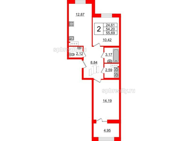 Продажа 2-комн квартиры в новостройке Сызранская ул., 23 А,  д. 23
