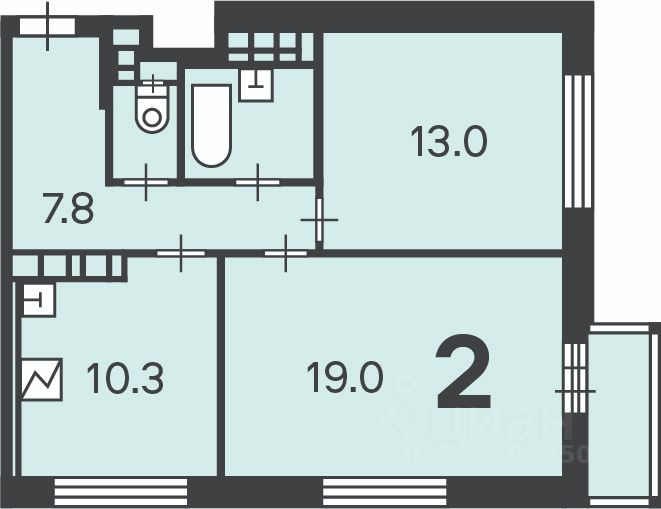 Продажа 2-комн квартиры на вторичном рынке 16-я Парковая улица, 12