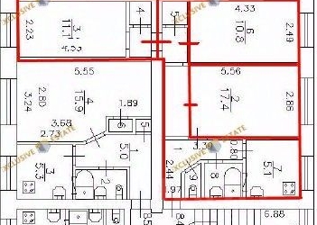 3-комн квартира Балтийская улица, 2/14