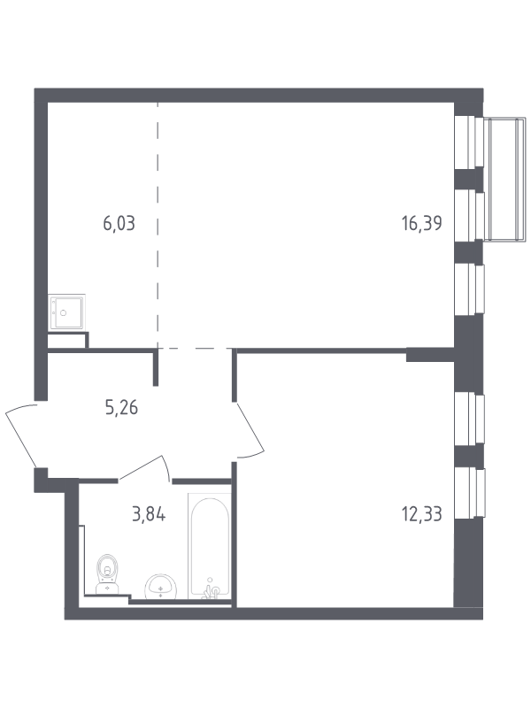 Продажа 1-комн квартиры в новостройке Лайково с., Лесная ул.,  к. 54