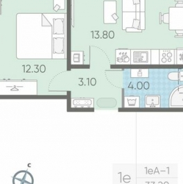 Продажа 1-комн квартиры на вторичном рынке Ковалёво, Поперечная улица,  д. 1 к3