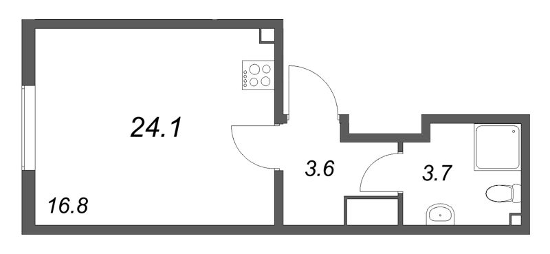 Продажа студии Ковалево п., Поперечная ул.,  к. 2