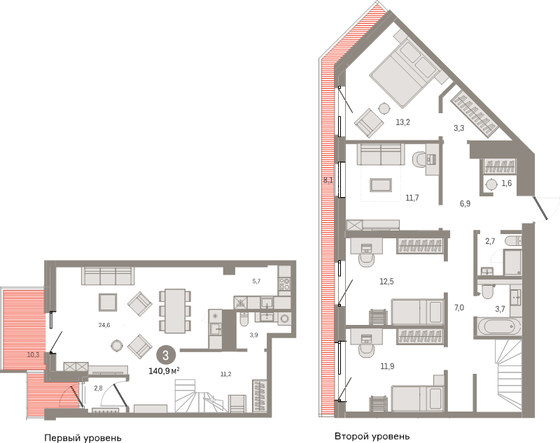 Продажа 4-комн квартиры в новостройке Санкт-Петербург г., Головнина б-р,  к. 2-1